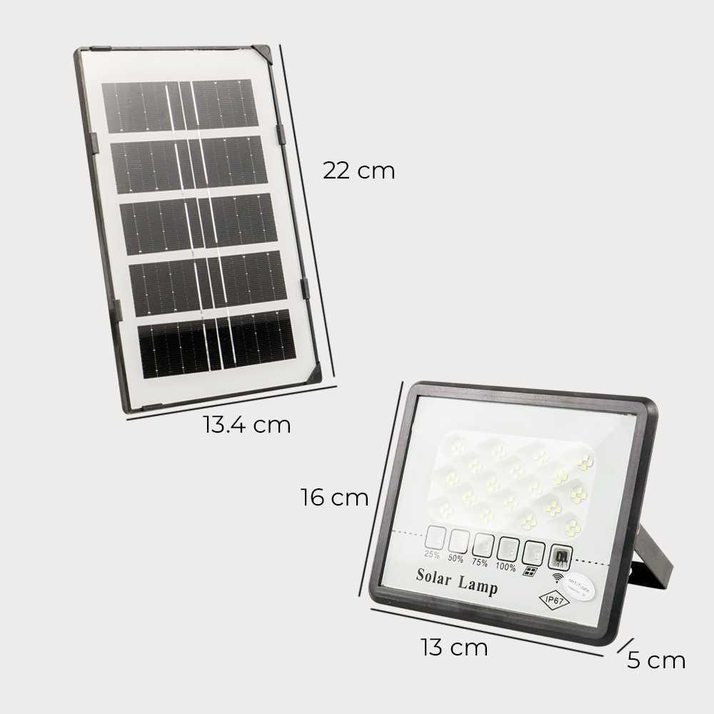 Lampu Dinding Solar LED Outdoor Light IP66 45W Cool White - MA457 - Black