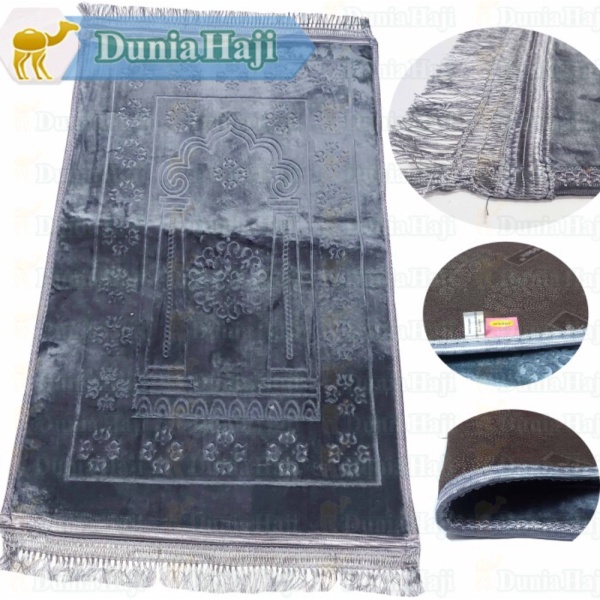 Dijual Sajadah Besar Foam Polos Busa Embos Anti Slip / Licin Tebal Turki - Abu-abu Diskon