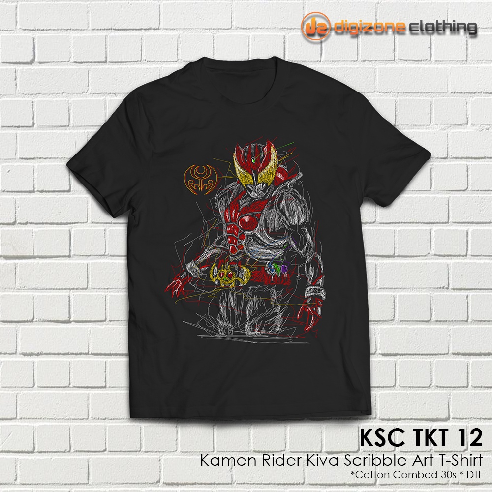 Kaos Kamen Rider Kiva Scribble Art Premium