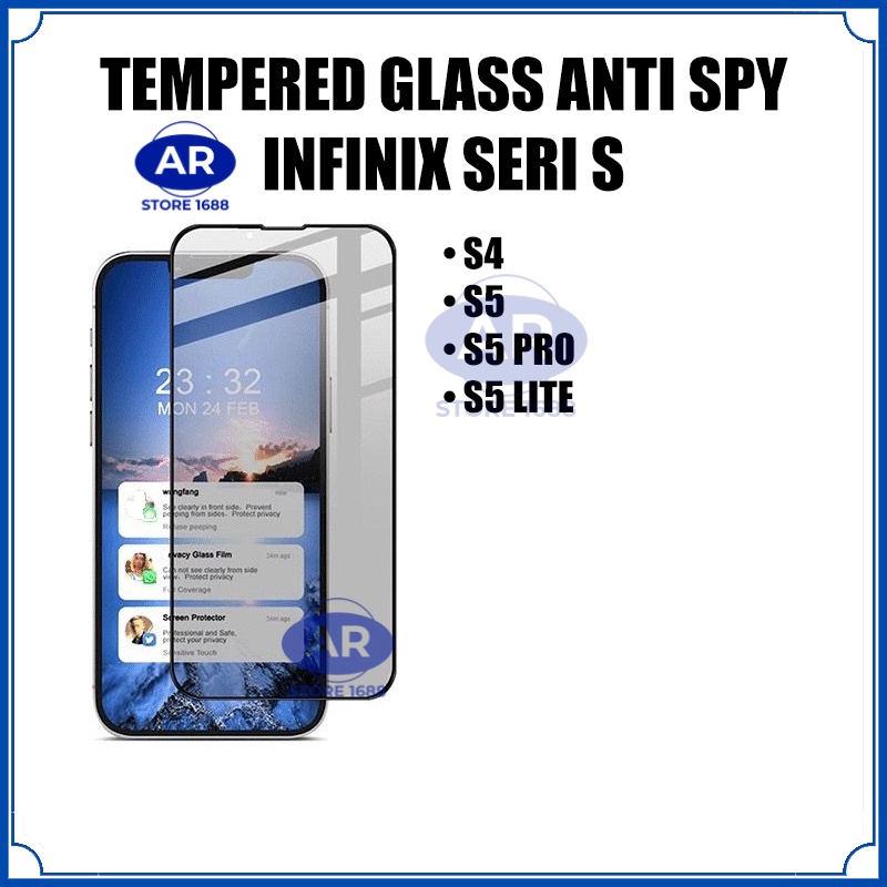 TEMPERED GLASS CERAMIC SPY ANTIGORES KACA KOMPATIBEL INFINIX SERI S, S4,S5,S5 PRO,S5 LITE