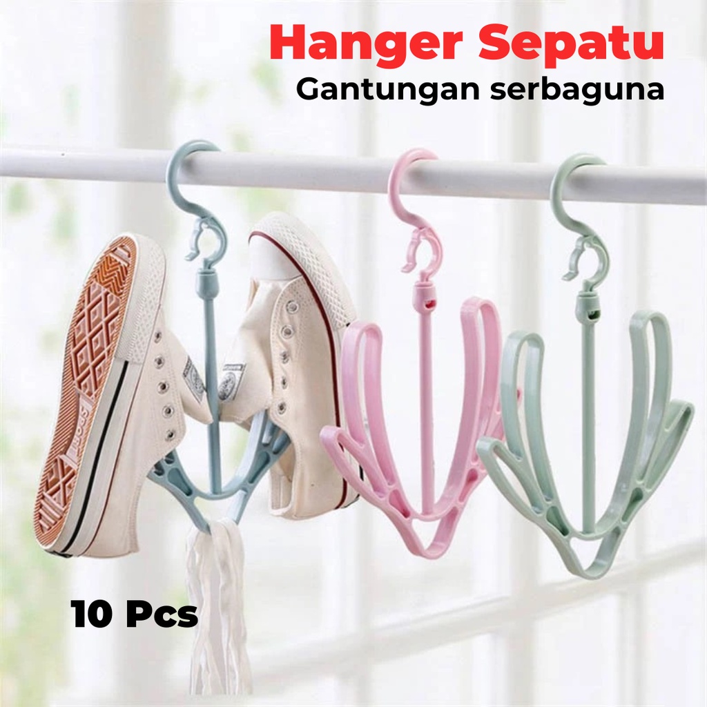 JAVASHOP 5 Pcs Hanger Sepatu Gantungan Serbaguna Pengering Sepatu