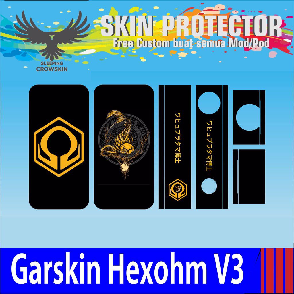 Premium Garskin/Stiker Hexohm V3 Anodized Custom & Bayar Ditempat