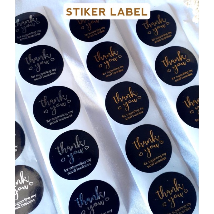

(1 Pcs) Sticker Label Thank You Terimakasih Olshop | Kartu Ucapan Hampers | Gift Box Jogja