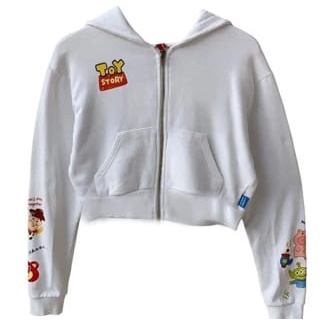 SAKU ZIPPER TOY JAKET HOODIE RESLETING CROP WANITA (IC)