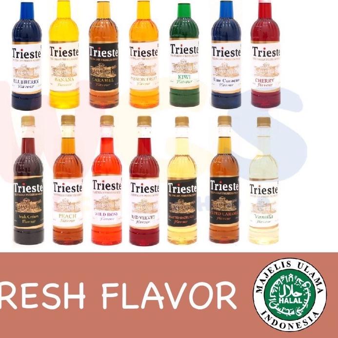 

BISA ✨COD✨ Trieste Premium Syrup Varian Fresh Flavour 650 ml - Halal MUI !!!