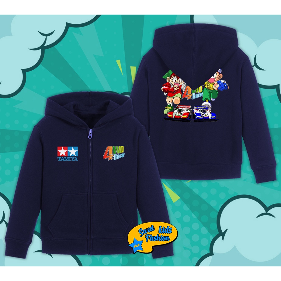 Hoodie Zipper Anak 4WD Racer Tamiya Hoodie Anak Tamiya 4WD Racer