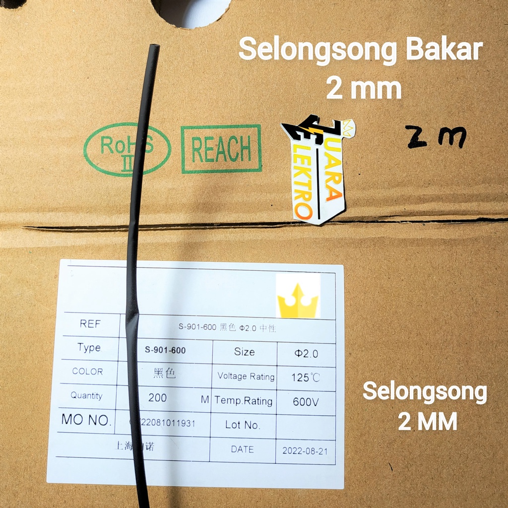 (1 Meter) SELONGSONG BAKAR 2 MM - 10 MM | Variasi Selongsong Bakar 2 mm - 10 mm