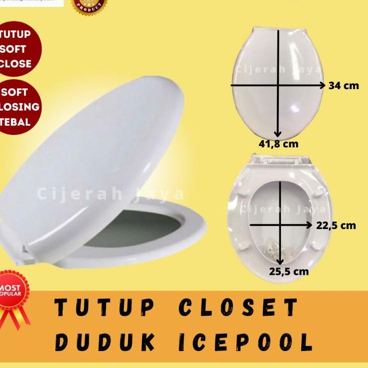 ♧ Tutup Closet Model Toto / Tutup Kloset Duduk Soft Closing Universal ♛