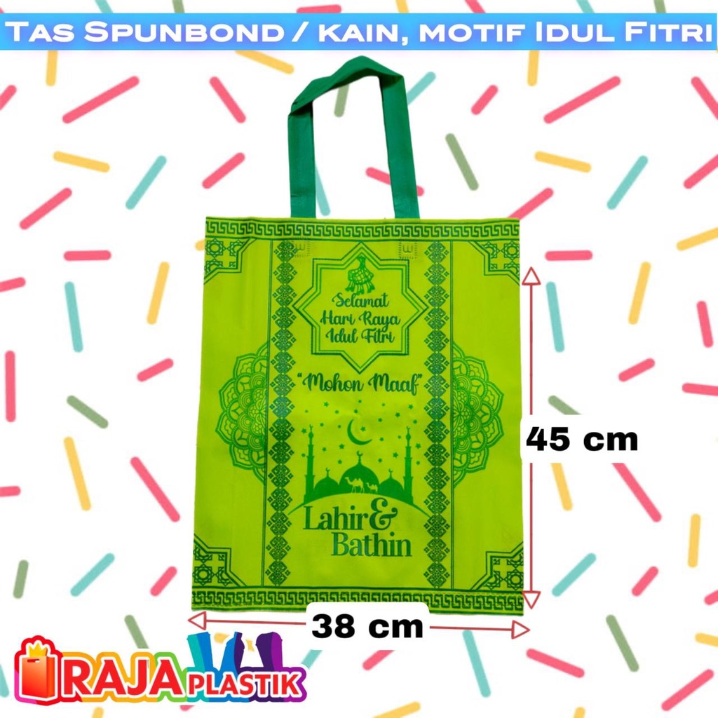 

Tas Kain Lebaran 35x45cm / Tas Kain idul fitri 35x45cm