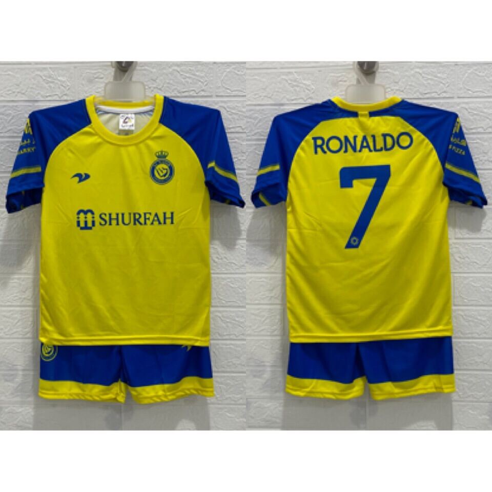 STELAN BAJU BOLA ANAK AL NASSR TERBARU DAN TERMURAH/JERSEY BAJU BOLA ANAK RONALDO