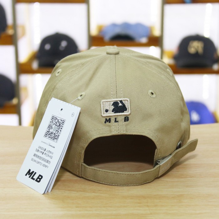hat / topi ny cream khaki krem hitam black korea mlb major premium branded