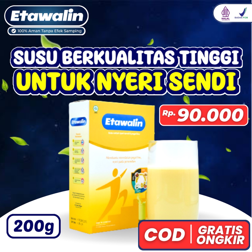 Etawalin 100% Original Susu Kambing Etawa Tingkatkan Kepadatan Kesehatan Tulang Sendi Susu Anti Pengapuran Sendi Asam Urat Rematik