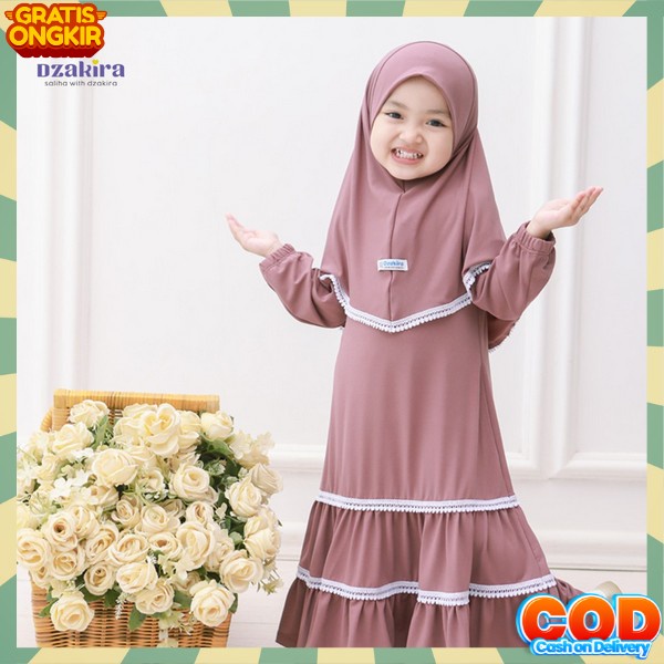 Baju Gamis Anak Muslim Nurra Syari Kids Fashion Perempuan Remaja Cewek Putri Modern Terbaru Pakaian 