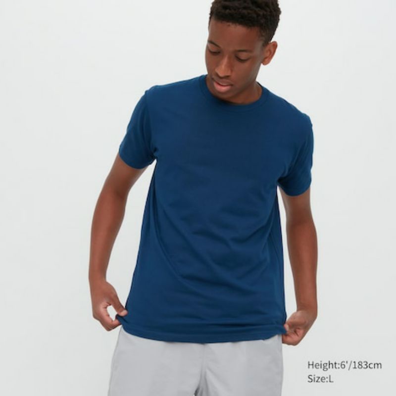 kaos uniqlo dry warna original T shirt polos cowok