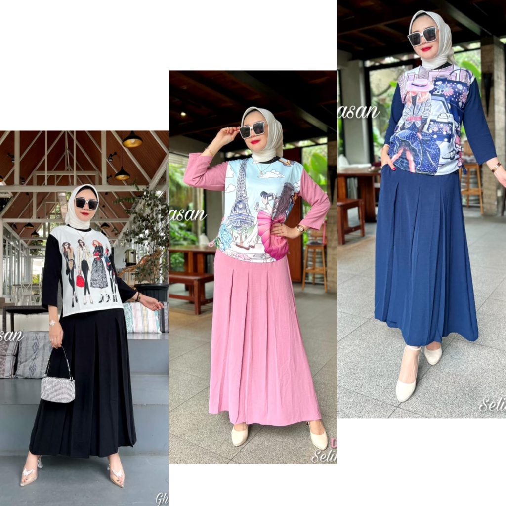 GHEFIRA SET ROK TERBARU ORI BY AL HASAN // SET ROK AL HASAN // SETELAN WANITA // SETELAN ROK // BISA