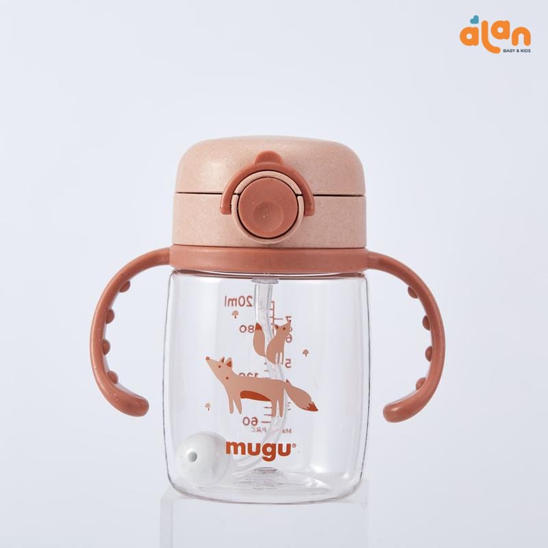 Mugu Straw Tritan Traning Bottle 220ml / 350ml - Botol Minum Anak