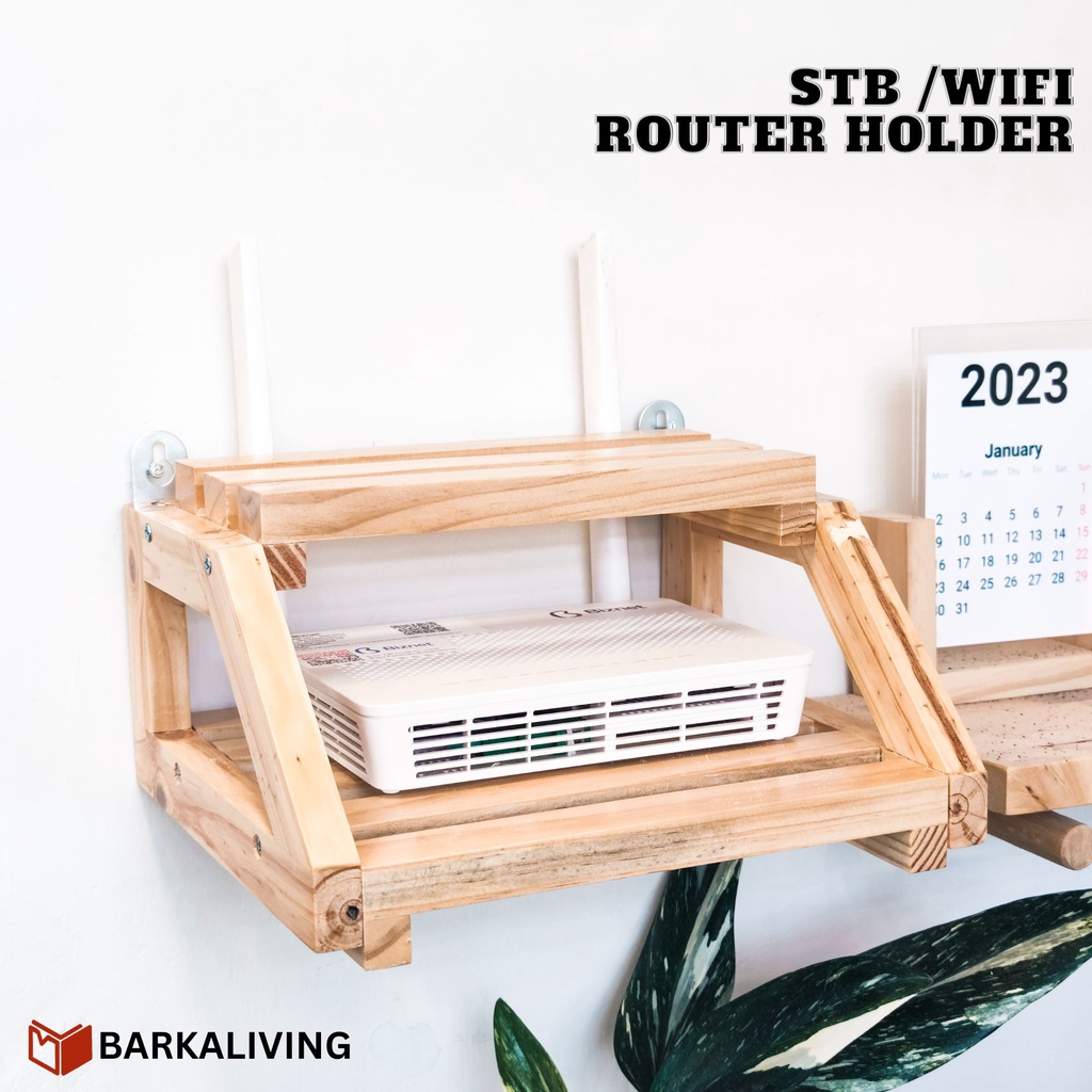 STB Wifi Router Stand Holder Rak Gantungan Modem Set Top Box