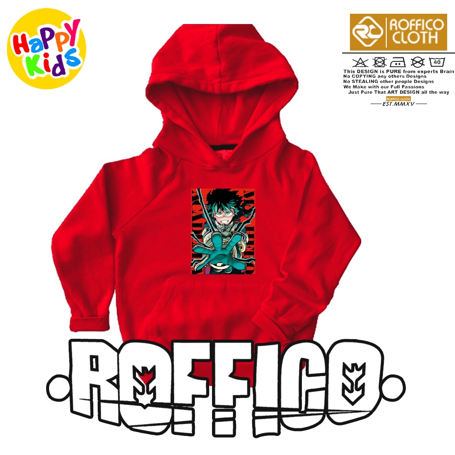 JAKET HOODIE ANAK ANIME Izuku Midoriya My Hero Academia