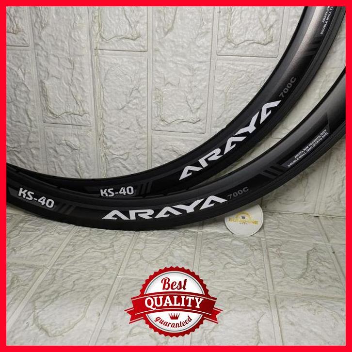 (LILS) RIM VELG 700 C 32 HOLE ARAYA KS-40 DOUBLE WALL TINGGI 4 CM SEPASANG