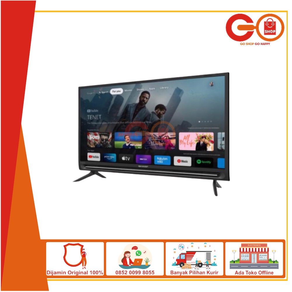 SHARP LED TV 32 INCH 2T-C32EG1I ANDROID SMART DVB-T2 / 32EG1I