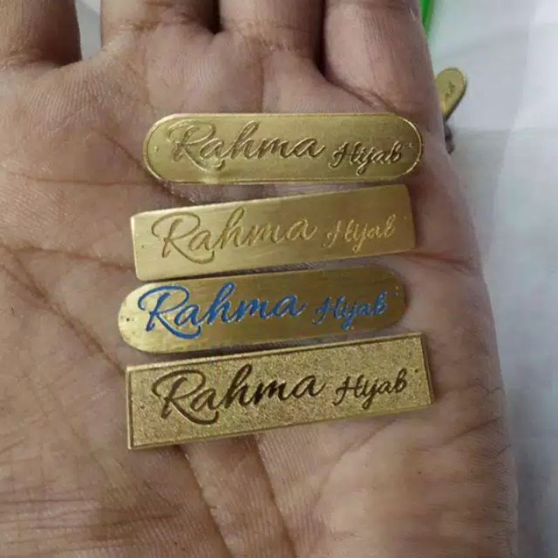 label plat hijab besi