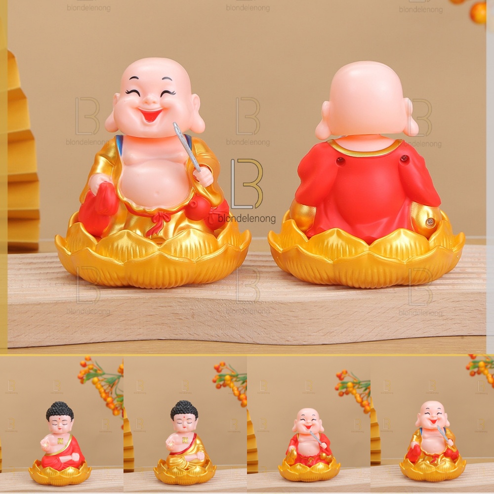 Patung Hiasan Boneka Pajangan Dewa Sakyamuni Maitreya Julaihut Milefo Biksu Gelang Tasbih Kalung Necklace Radio LAgu Buddha Budha Amitabha Statue Decoration Fortune Rejeki Rezeki Feng Shui Keberuntungan Goyang Dashboard Mobil Solar Baterai Mini Kecil Cina