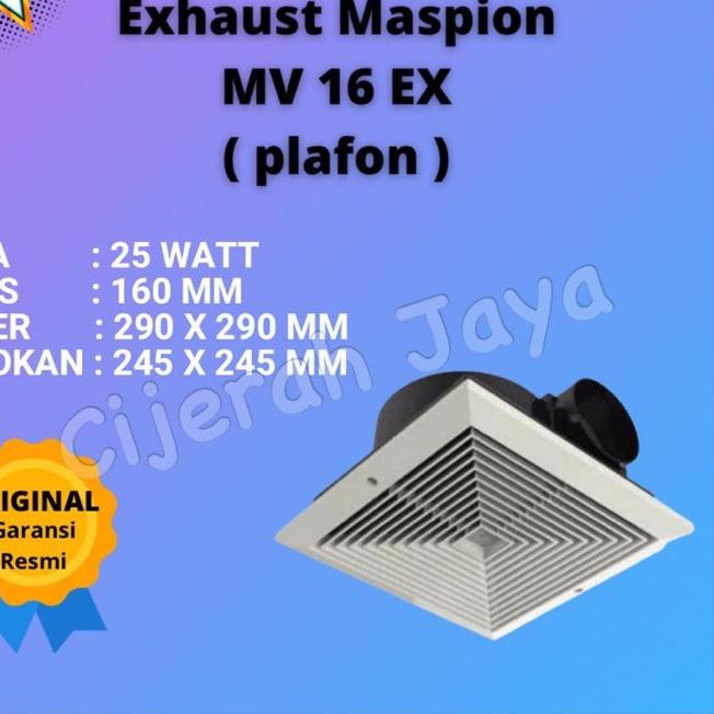 ❄ EXHAUST Maspion MV 16 EX Exhaust Ceiling Ventilating Fan 6 inch / Exhaust Fan Plafon MV-16EX / MV1