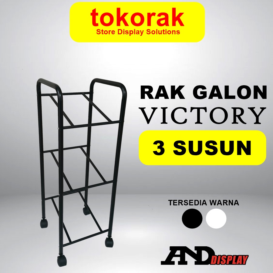 Jual Rak Galon Victory Susun 3 Tingkat Rak Besi Dispenser Galon Air Beroda Shopee Indonesia 3945