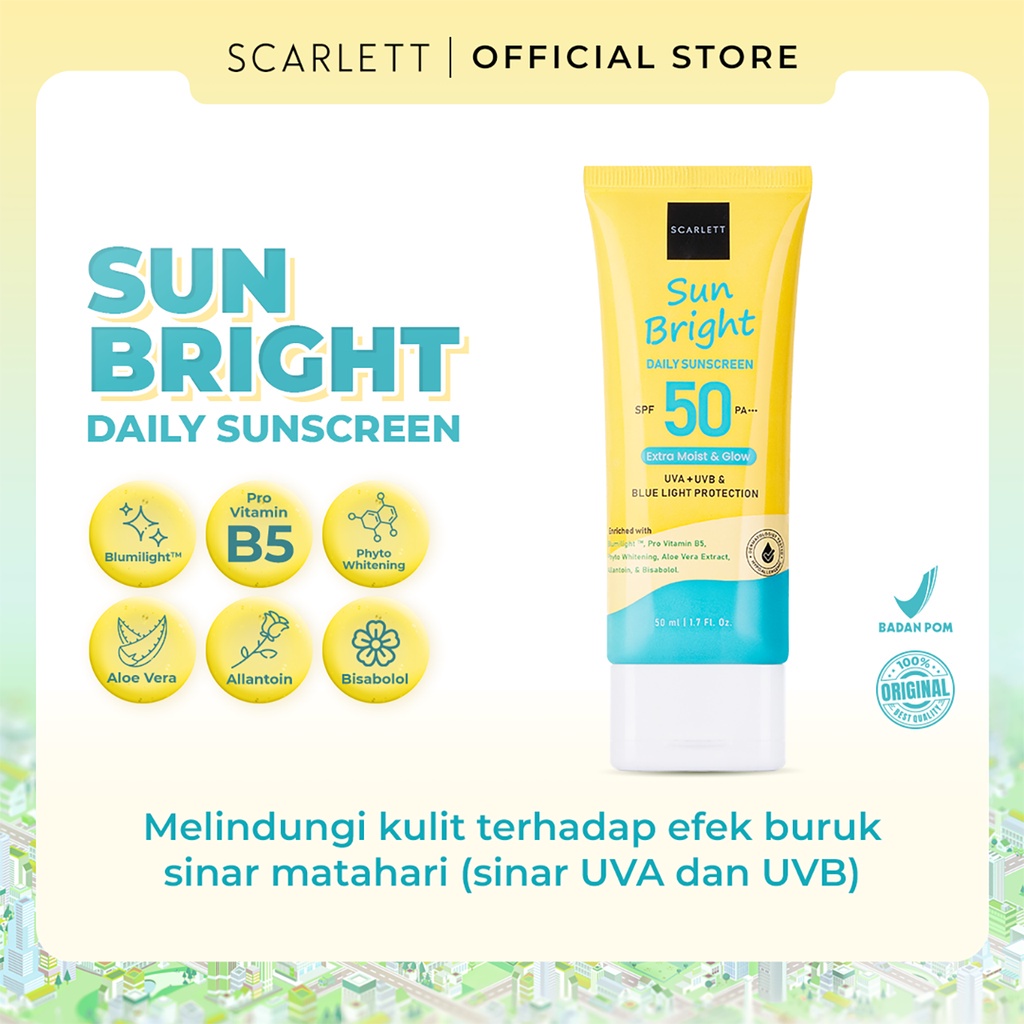 SCARLETT WHITENING Sunscreen Sun Bright Daily SPF 50 PA+++