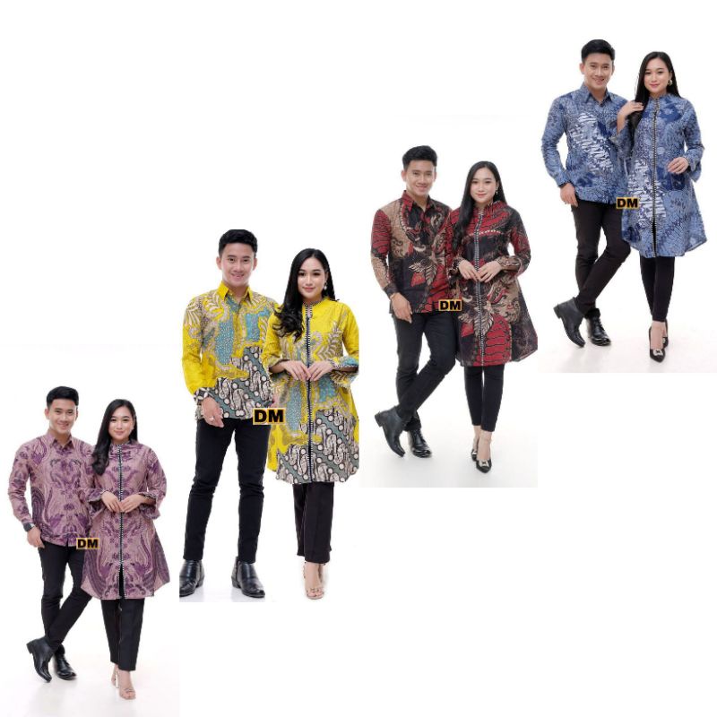 BATIK COUPLE SERAGAM KANTOR TUNIK KEMEJA BATIK KATUN HALUS ADEM