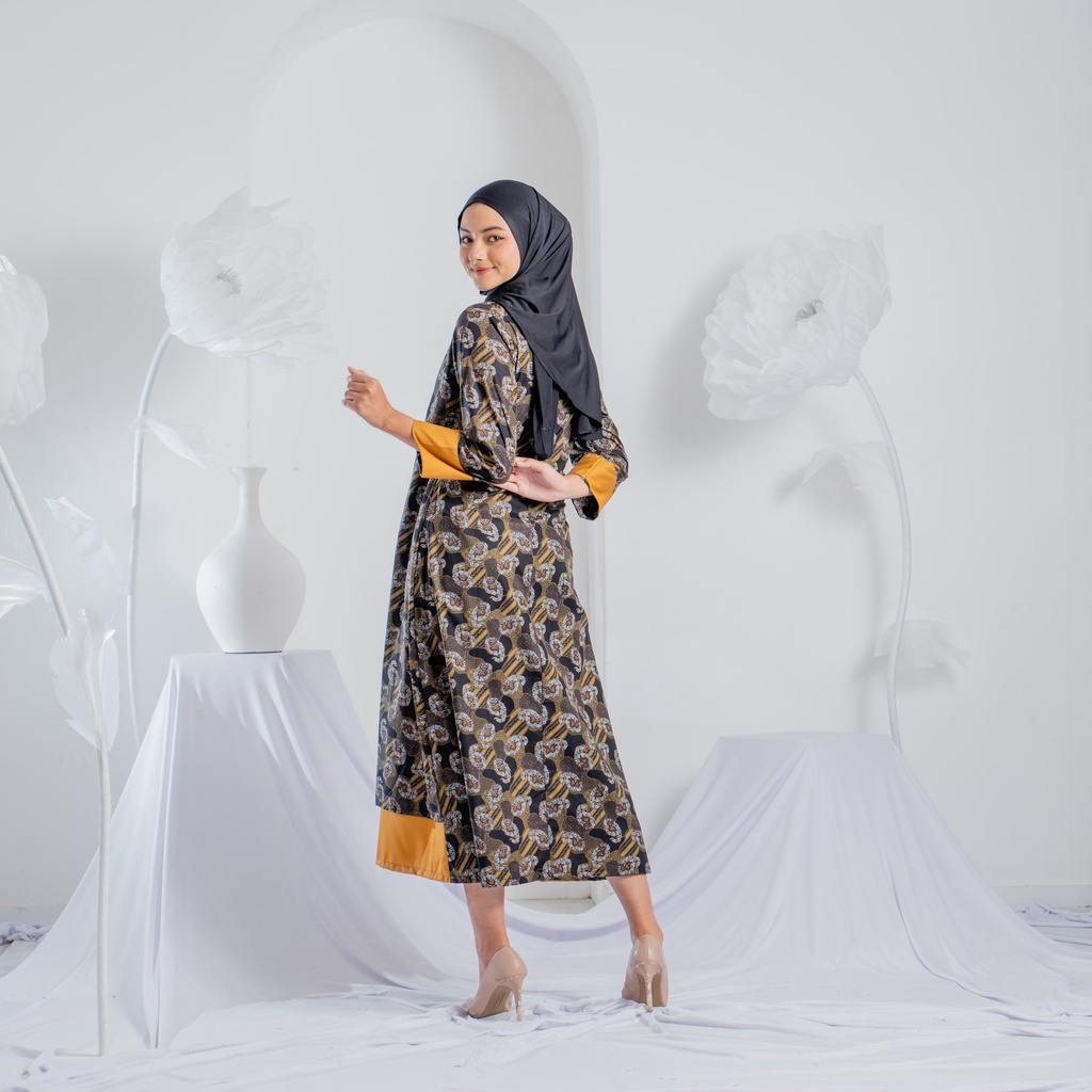 GAMIS BATIK MANDALIKA | ABAYA BATIK BAJU LEBARAN 2023