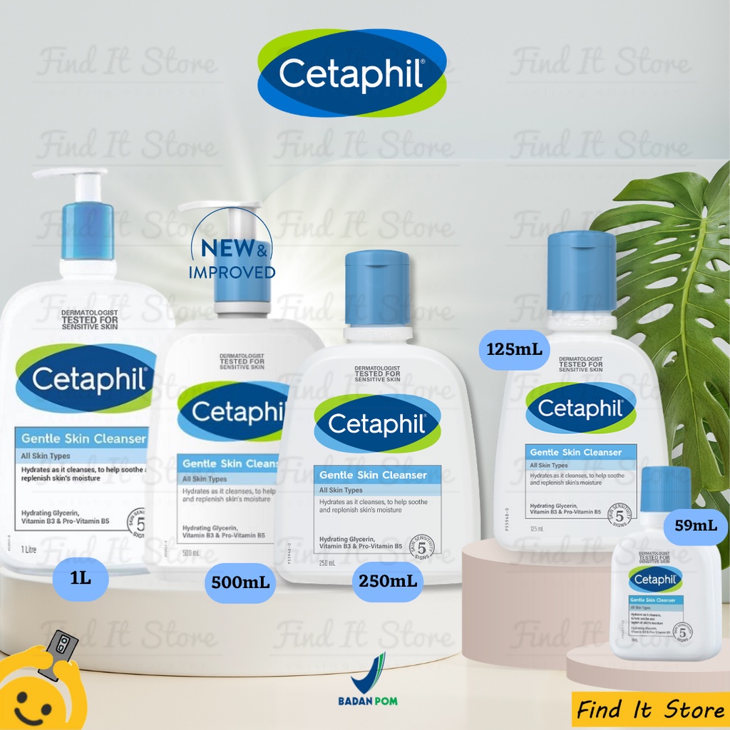 Cetaphil Gentle Skin Cleanser Sabun Cuci Muka 59ml 125ml 250ml BPOM