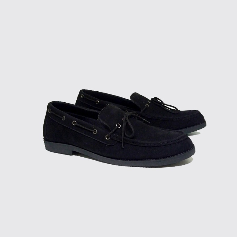 PETERSON X ZAGIB | Sepatu Pria Loafers Full Black Big Size Moccasin Casual Cowok Ukuran Besar 44-48