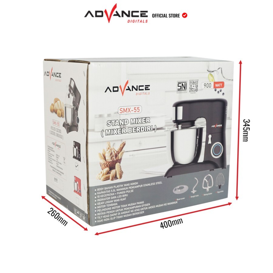 Advance Stand Mixer SMX-55 Mixer com 5,5 liter