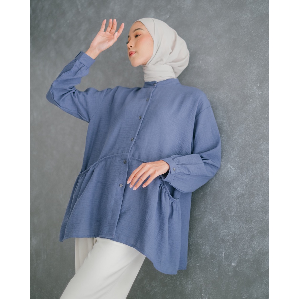 Myrubylicious DAGOLI SHIRT KODE G317| SHIRT | KEMEJA WANITA | KEMEJA LENGAN PANJANG | KEMEJA LINEN