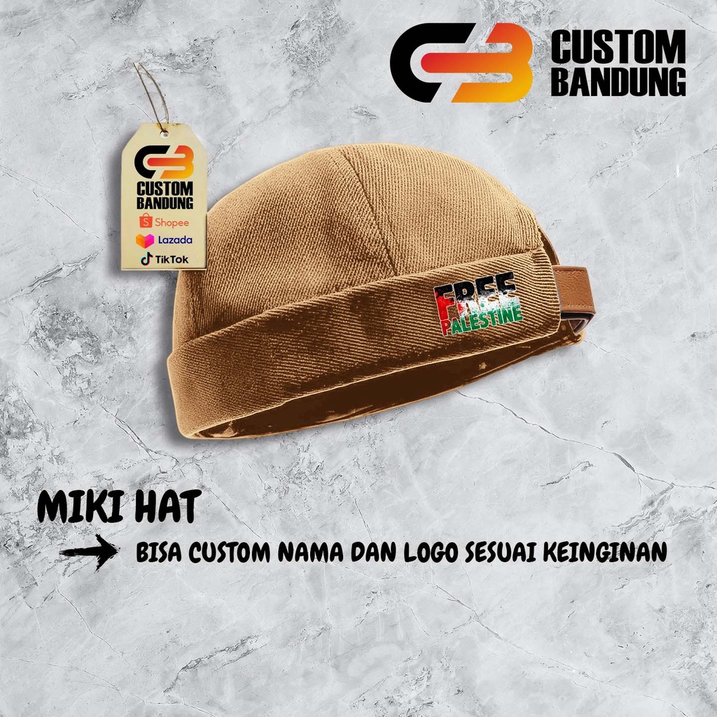 Topi Miki hat Free Palestine Miki Hat Peci Miki hat Topi Miki hat Anak &amp; Dewasa Topi Brimless Premium