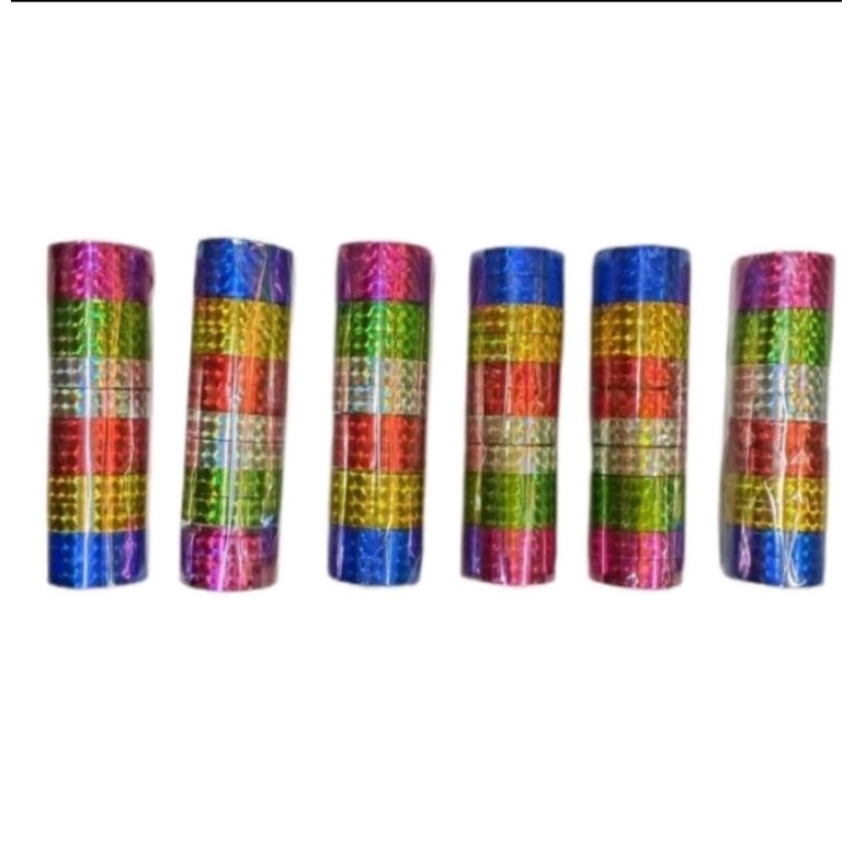 

isolasi hologram tebal panjang 14m (isi 12pcs)