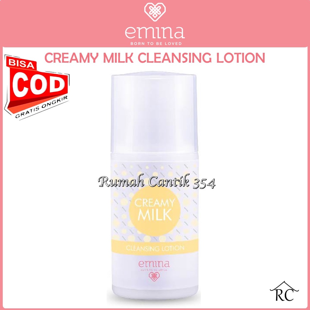 Emina Creamy Milk Cleansing Lotion 50ml - Pembersih Wajah