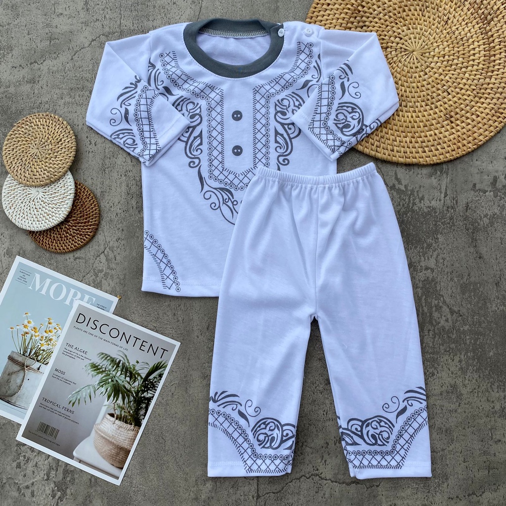 Setelan Baju Bayi Setelan Koko Lengan Panjang Usia 3-12 Bulan Almeera Baby and Kids