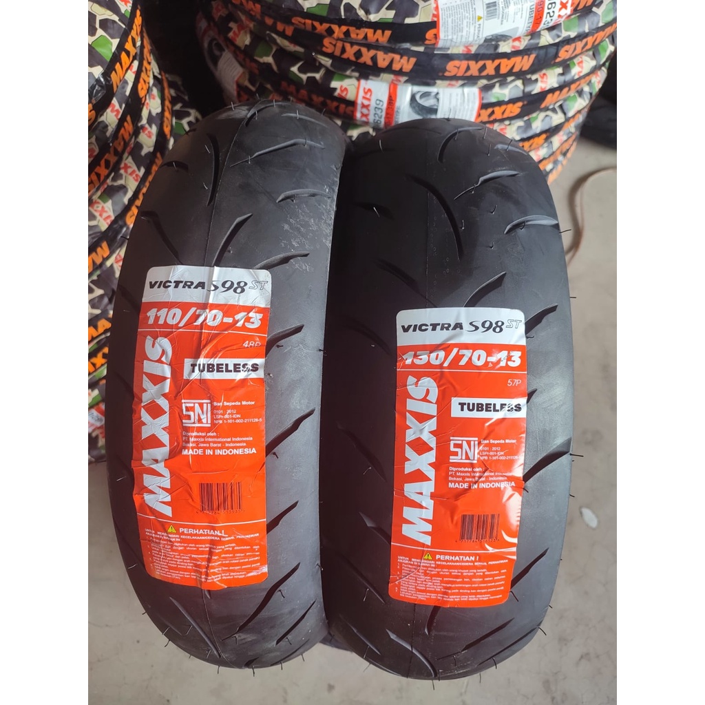 Sepasang MAXXIS Ban Motor NMAX Ring 13 Uk 110/70-13 & 130/70-13 Tubeless NMAX/ADV - MAXXIS VICTRA S9