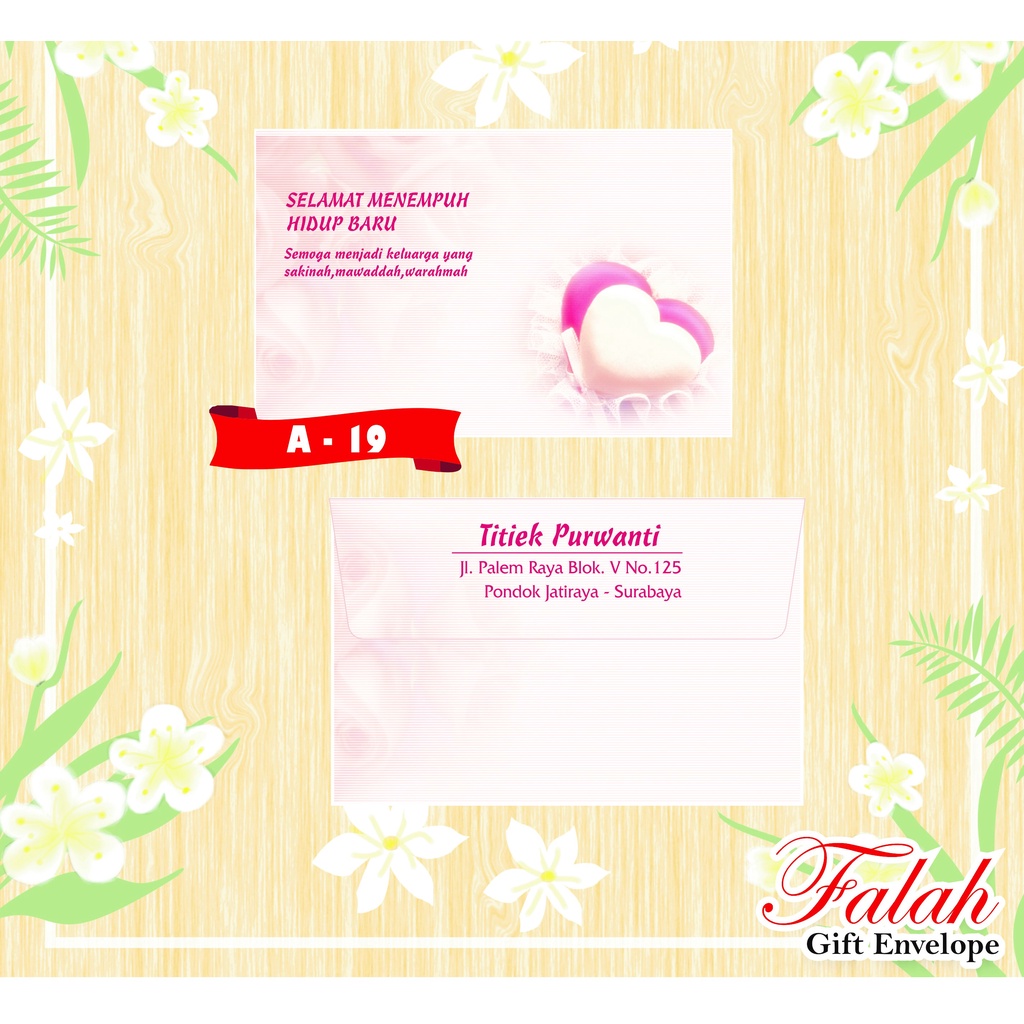 

Amplop Falah atau Angpau Falah kode A 19 muat uang kertas harga termurah