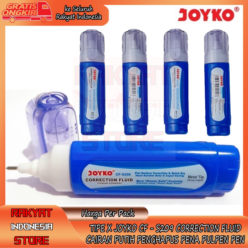 

TIPE X TIPEX TIP EX JOYKO PACK PAK CF - S209 BIRU CAIRAN PUTIH CAIR PENGHAPUS PENA 12 PCS CORRECTION FLUID PEN PULPEN LANCIP CEPAT KERING PERLENGKAPAN SEKOLAH ALAT TULIS BELAJAR ATK KANTOR MENGAHAPUS MENGHILANGKAN BOLPEN BALLPOINT STATIONARY ERASER