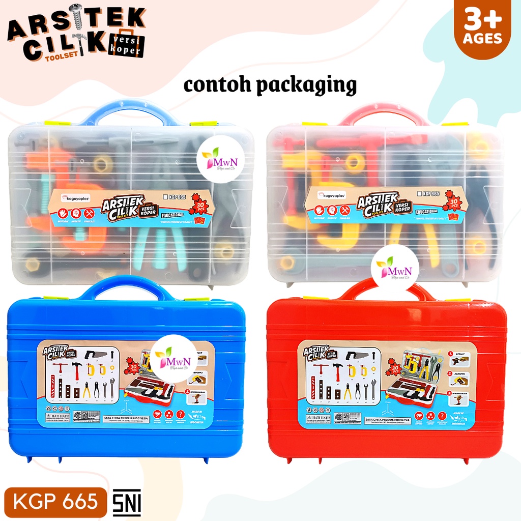 MWN Mainan Arsitek Cilik Koper Tool Set isi 30pcs KGP665