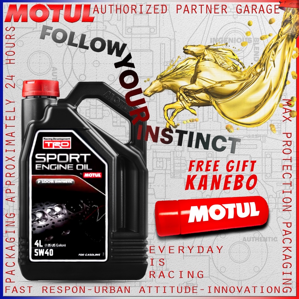 MOTUL TRD SPORT ENGINE OIL GASOLINE 5W40 SN 4L OLI MOBIL IMPORT