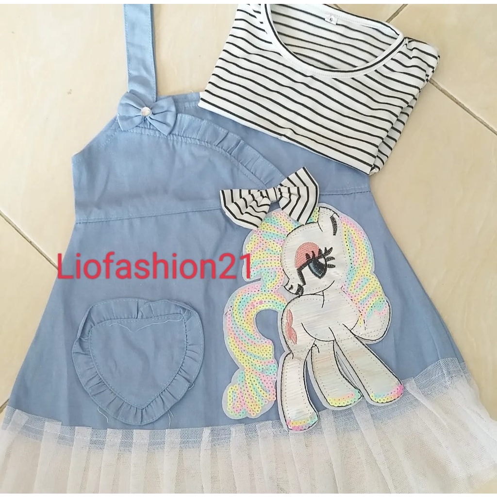 Pakaian Anak Perempuan Dress levis untuk umur 9 bln-5 tahun