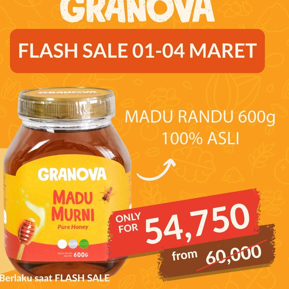 

zfl-99 Madu Asli 100% - Madu Murni Randu Granova 600 gram - Sehat, Natural (100% Pure Honey) Ramayana