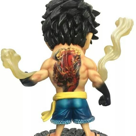 Anime One Piece Straw Hat Crew Underworld Monkey Luffy w Tatoo Figure