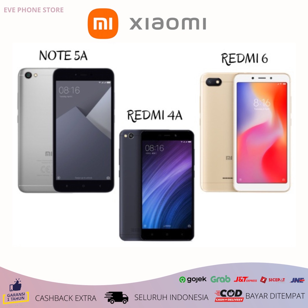 XIAOMI REDMI NOTE 5A REDMI 5A REDMI 4A NEW SEGEL FULLSET GARANSI