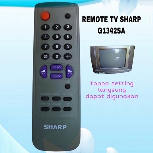 Remote TV Sharp Tabung Wonder 1342 Remote Sharp G-1342