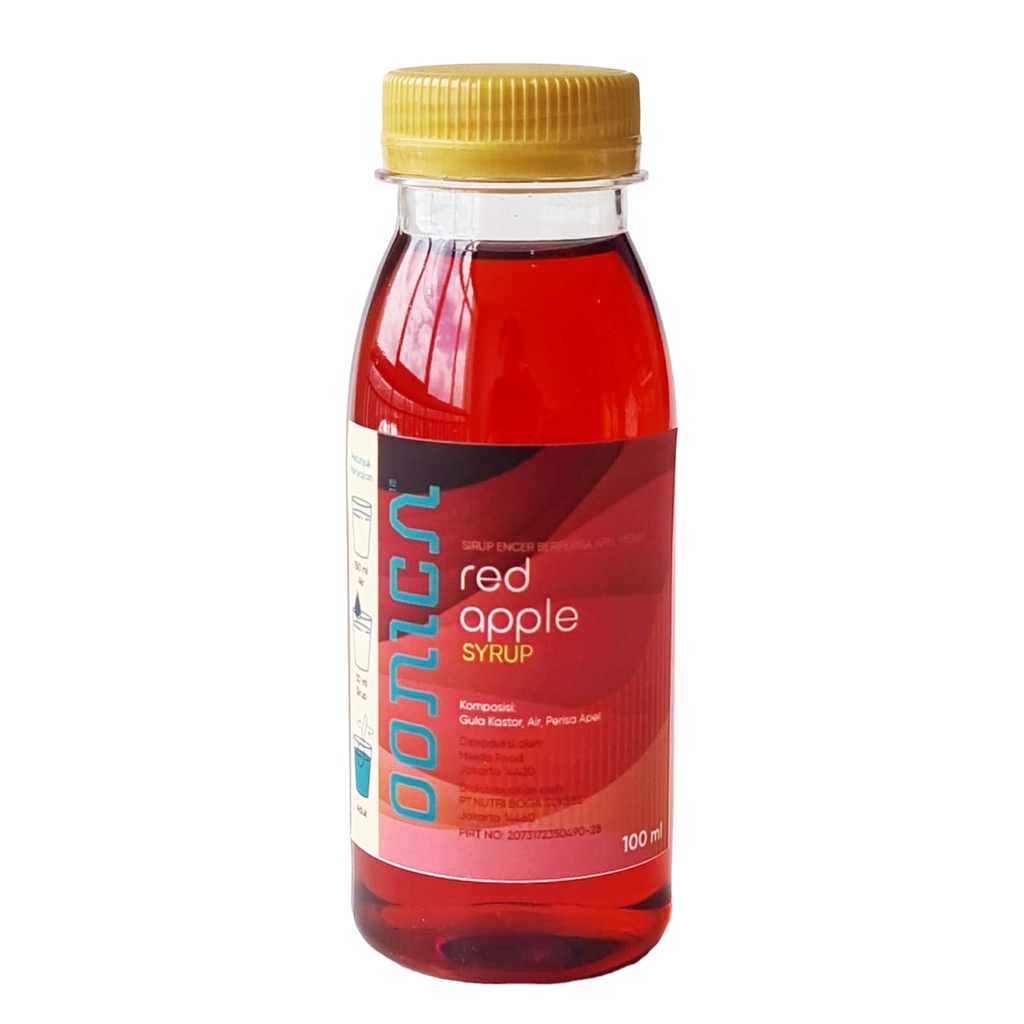 100ml OONICA Red Apple Syrup + Bonus 30ml